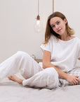 White linen / Natural Linen Pajama set / Linen loungewear / Linen sleepwear - Linen Couture Boutique