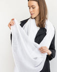 White linen lightweight scarf - Linen Couture